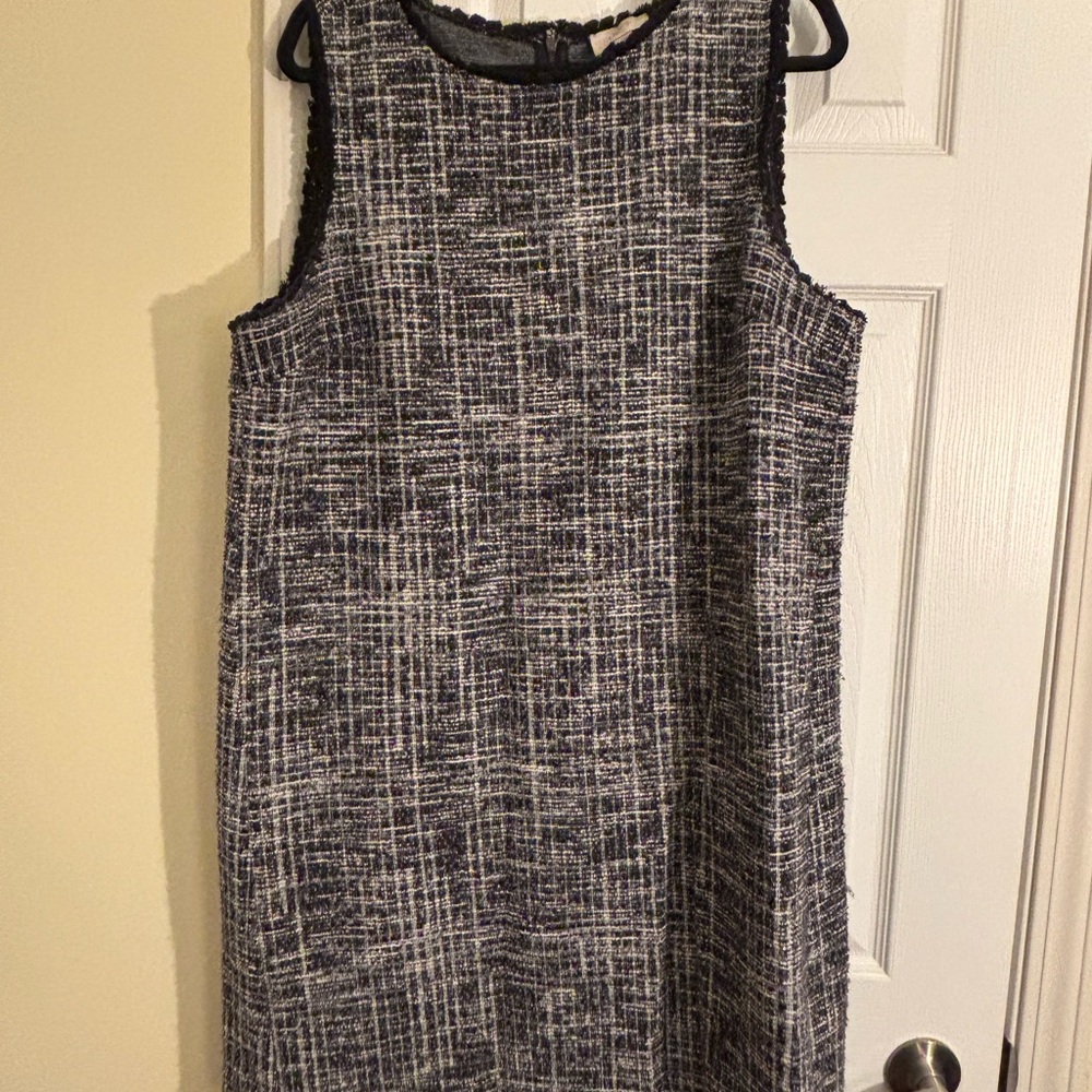 LOFT Black and White Sheath Mini Dress